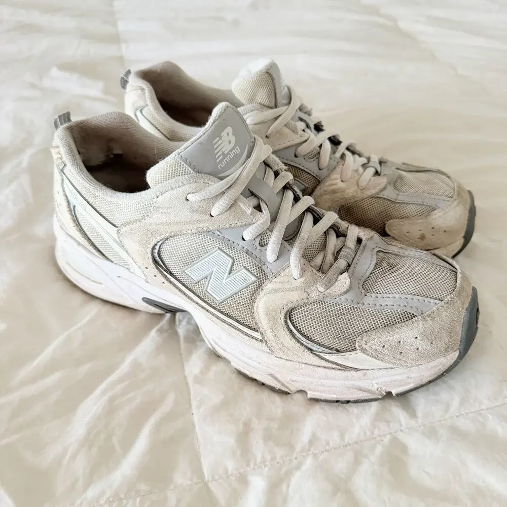 New Balance 530 Sea Salt Sneakers Women’s 8 Men’s 6.5 Gray White Dad Shoes - Picture 4 of 11
